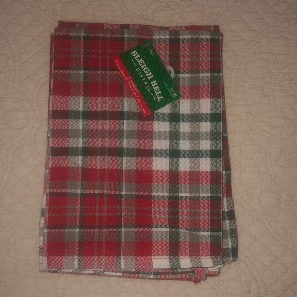 napkins Other - Red and Green Plaid Kitchen Towels